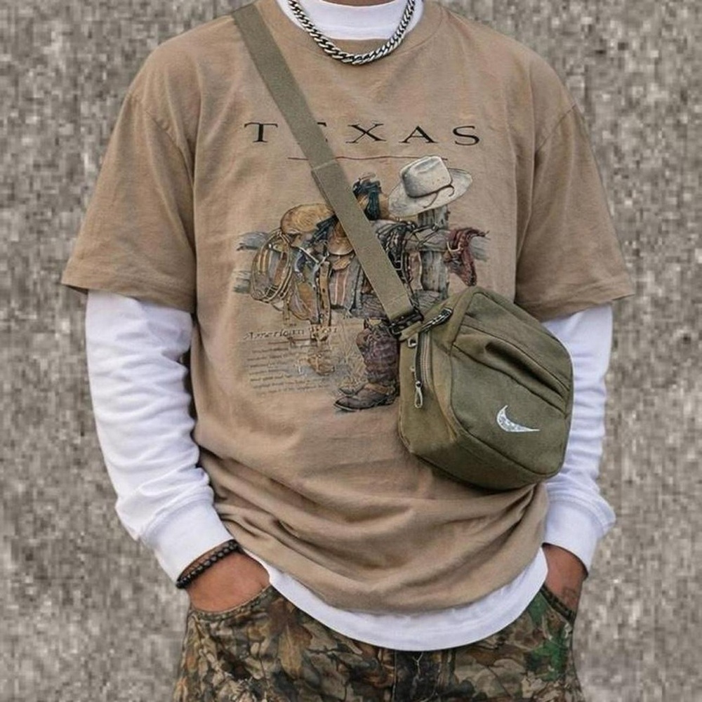 Vintage Anvil 1990s Tan Texas T-Shirt